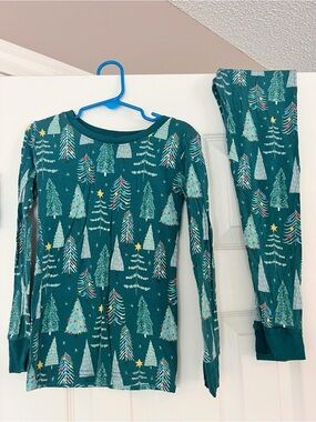Little Sleepies Twinkling Trees Holiday Kids Pajama Set 5/6